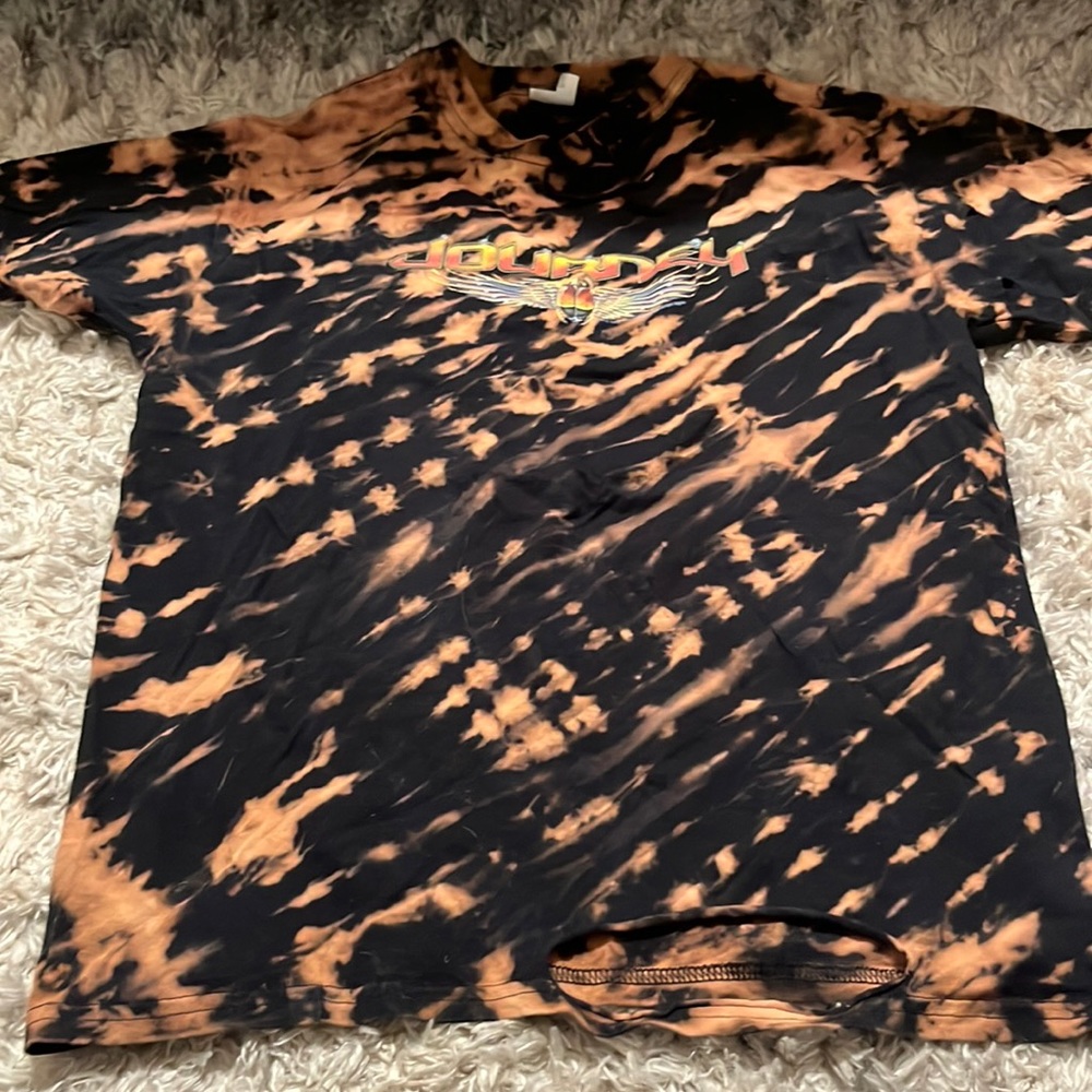 Journey tye dye tshirt with cut outs